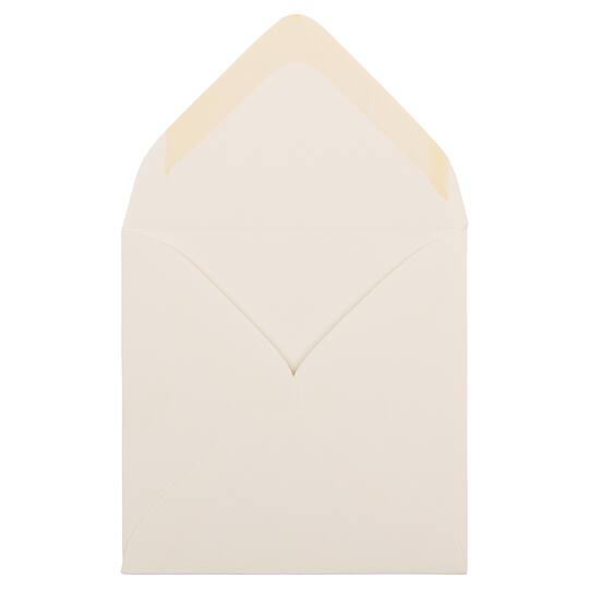JAM Paper 3.125" x 3.125" Natural White Wove Strathmore Invitation Envelopes